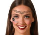 Atosa Tatouage facial noir avec motif floral et détails arabesques