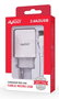 AVANT CONNECT Chargeur USB 2,4A 2 ports avec câble micro USB blanc