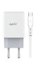 AVANT CONNECT Chargeur USB 2,4A 2 ports avec câble micro USB blanc