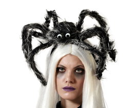 Cinturón Araña Noir Ceinture à Araignée pour Déguisement Halloween Sorcière Créature Sombre Accessoire Fête