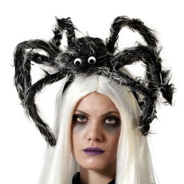 Cinturón Araña Noir Ceinture à Araignée pour Déguisement Halloween Sorcière Créature Sombre Accessoire Fête