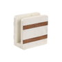 Porte-serviettes Home ESPRIT Blanc Naturel Bois d'acacia 12,7 X 7 X 12,7 CM