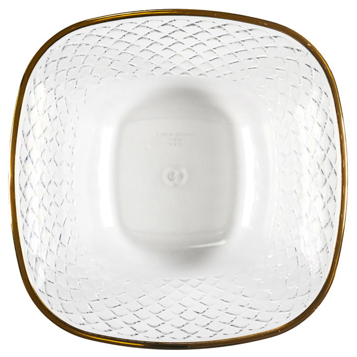 Home Deco Factory Saladière Mirage en Plastique PET avec Bordure Dorée Home Deco Factory Saladière Mirage en Plastique PET avec Bordure Dorée