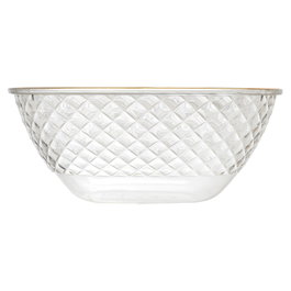 Home Deco Factory Saladière Mirage en Plastique PET avec Bordure Dorée