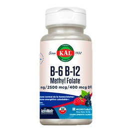 KAL B6 B12 Methyl Folate 60 comprimés sublinguales
