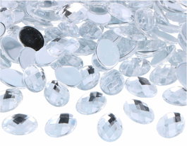 Innspiro Gemmes décoratives acryliques ovales transparentes 13x18 mm, 500 unités approx. 