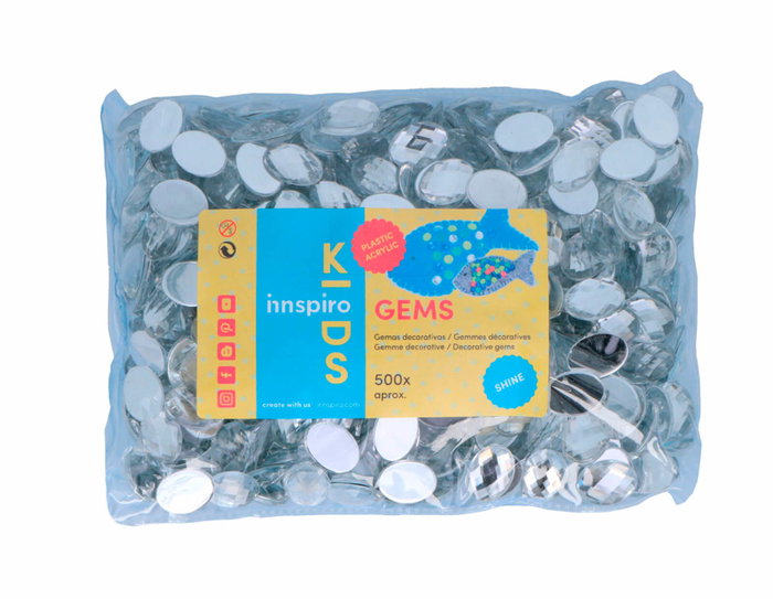 Innspiro Gemmes décoratives acryliques ovales transparentes 13x18 mm, 500 unités approx. Innspiro Gemmes décoratives acryliques ovales transparentes 13x18 mm, 500 unités approx.