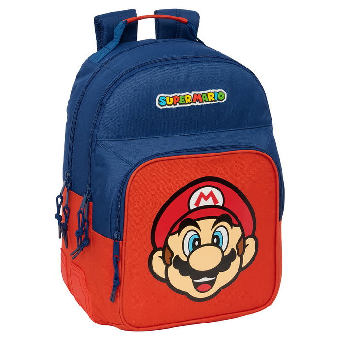 SAFTA Mochila Super Mario Bros Mamma Mia 42 cm, adaptable au chariot portemochila, compartiments principaux et latéral pour bouteille, dimensions 32 x 15 x 42 cm SAFTA Mochila Super Mario Bros Mamma Mia 42 cm, adaptable au chariot portemochila, compartiments principaux et latéral pour bouteille, dimensions 32 x 15 x 42 cm
