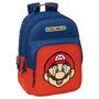 SAFTA Mochila Super Mario Bros Mamma Mia 42 cm, adaptable au chariot portemochila, compartiments principaux et latéral pour bouteille, dimensions 32 x 15 x 42 cm