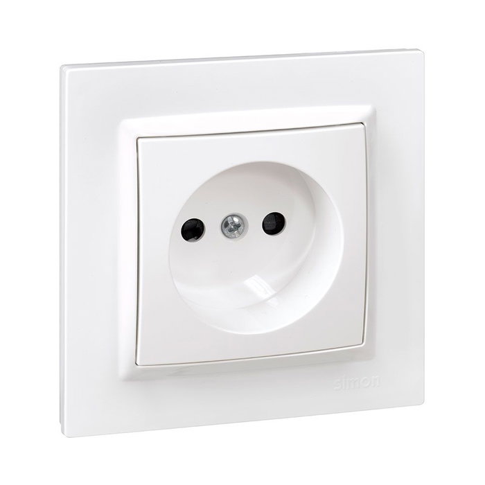 Simon Enchufe Bipolar Blanc avec Cadre Série 10 230V 16A IP20 Plastique 8,4x4x8,4 cm Simon Enchufe Bipolar Blanc avec Cadre Série 10 230V 16A IP20 Plastique 8,4x4x8,4 cm