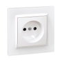 Simon Enchufe Bipolar Blanc avec Cadre Série 10 230V 16A IP20 Plastique 8,4x4x8,4 cm