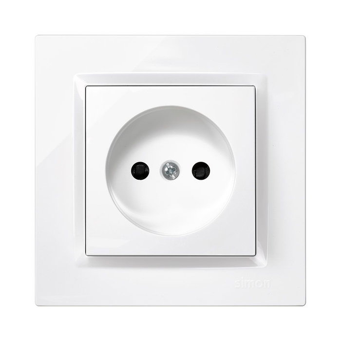 Simon Enchufe Bipolar Blanc avec Cadre Série 10 230V 16A IP20 Plastique 8,4x4x8,4 cm Simon Enchufe Bipolar Blanc avec Cadre Série 10 230V 16A IP20 Plastique 8,4x4x8,4 cm