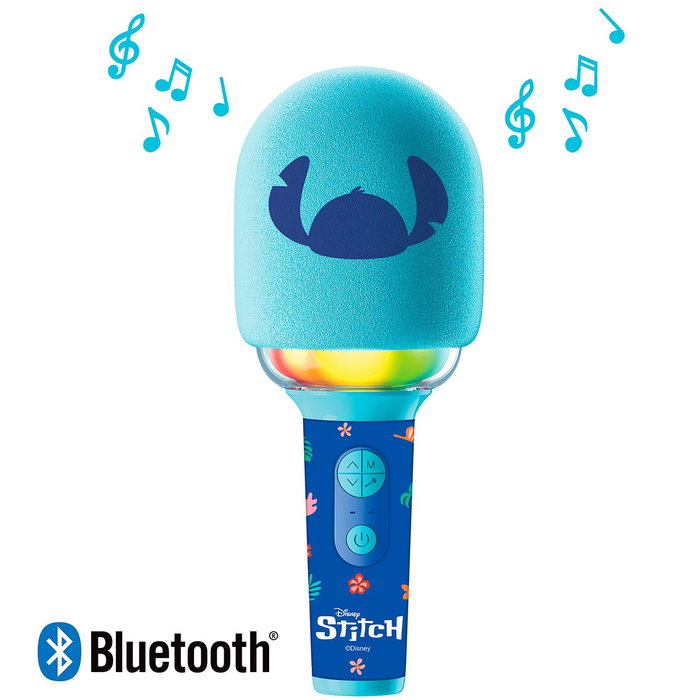 Lexibook Microphone de karaoke Stitch Mic280D Disney avec haut-parleur, lumière LED, Bluetooth, effet écho, pour enfants dès 6 ans Lexibook Microphone de karaoke Stitch Mic280D Disney avec haut-parleur, lumière LED, Bluetooth, effet écho, pour enfants dès 6 ans