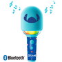 Lexibook Microphone de karaoke Stitch Mic280D Disney avec haut-parleur, lumière LED, Bluetooth, effet écho, pour enfants dès 6 ans