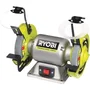 Ryobi RBG6G1 Touret à meuler 250 W avec meule à ébavurer et de finition diamètre 150 mm, moteur à induction, pare-éclats transparents et porte-pièces