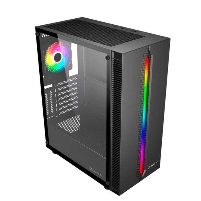 UNYKAch Lumina 205 Boîtier PC Gaming ATX Noir avec Fenêtre en Verre Trempé Ventilateur ARGB USB 3.0