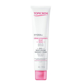 Topicrem HYDRA+ Crème Hydratante Riche Illuminatrice 40ml, Soin Éclaircissant et Anti-Pollution pour Peaux Sèches à Très Sèches