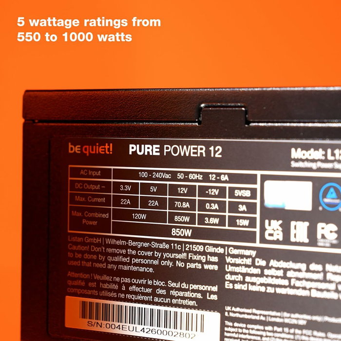 be quiet! Pure Power 12 1000 W Black