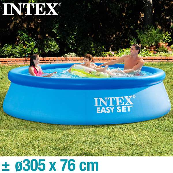 Intex 3853L Piscine ronde Easy Set 305 x 76 cm avec filtre pompe, PVC, pour enfants 6 ans et plus Intex 3853L Piscine ronde Easy Set 305 x 76 cm avec filtre pompe, PVC, pour enfants 6 ans et plus
