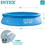 Intex 3853L Piscine ronde Easy Set 305 x 76 cm avec filtre pompe, PVC, pour enfants 6 ans et plus