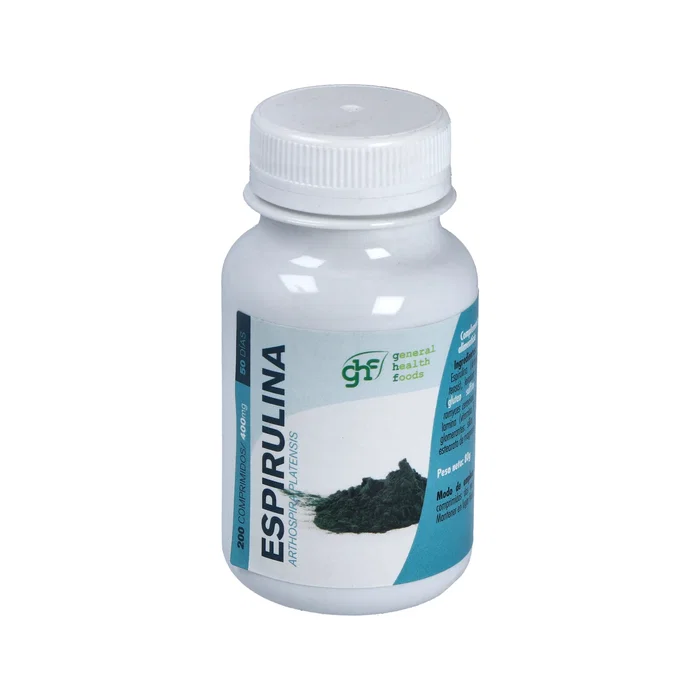GHF Espirulina + Vitamine B12 400mg 200 comprimés GHF Espirulina + Vitamine B12 400mg 200 comprimés