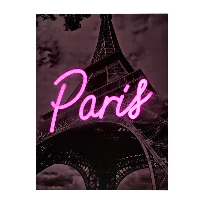 Home Deco Factory Cadre Néon LED Paris 30x40 cm Home Deco Factory Cadre Néon LED Paris 30x40 cm