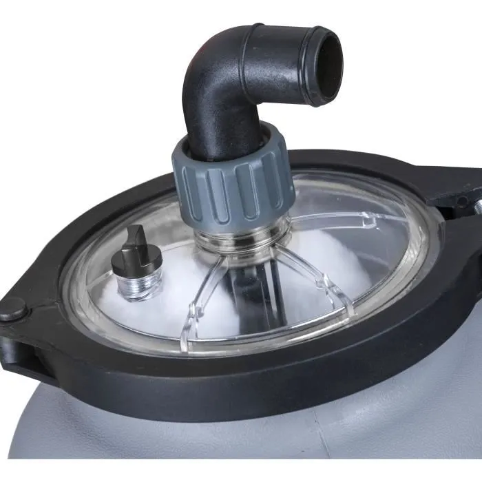 Gre FAQC40 - Groupe de filtration compact piscine, 3.8 m³/h, pompe 40W, économie d'énergie, avec Aqualoon (256g), idéal petits espaces