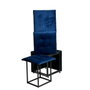 GO GIFT Jeu de tabourets Transformer Bordeaux Velours Acier, 5 Unités