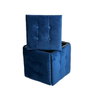 GO GIFT Jeu de tabourets Transformer Bordeaux Velours Acier, 5 Unités