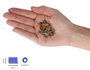 Innspiro Rocaille de verre cylindre mini aurora boreale bleu clair diam. 2x2mm, 100g Pot