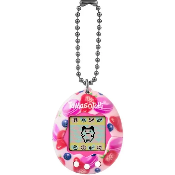 Bandai Tamagotchi Original Berry Delicious - Animal électronique virtuel de poche avec écran couleur, 3 boutons et jeux Bandai Tamagotchi Original Berry Delicious - Animal électronique virtuel de poche avec écran couleur, 3 boutons et jeux