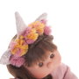 Muñecas Antonio Juan Muñeca Iris Diadema Unicornio 23102 - Poupée mannequin avec diadème licorne et tutu, articulée, langue espagnole, à partir de 12 mois