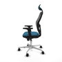 Piqueras y Crespo Chaise de Bureau avec Appui-tête Jorquera 2D086N1 Noir Vert pétrole