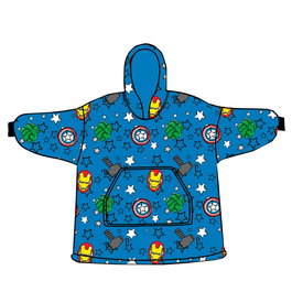 MARVEL Avengers Oversize Sudadera Bata pour Enfant en Coral - Sweat-Shirt à Capuche