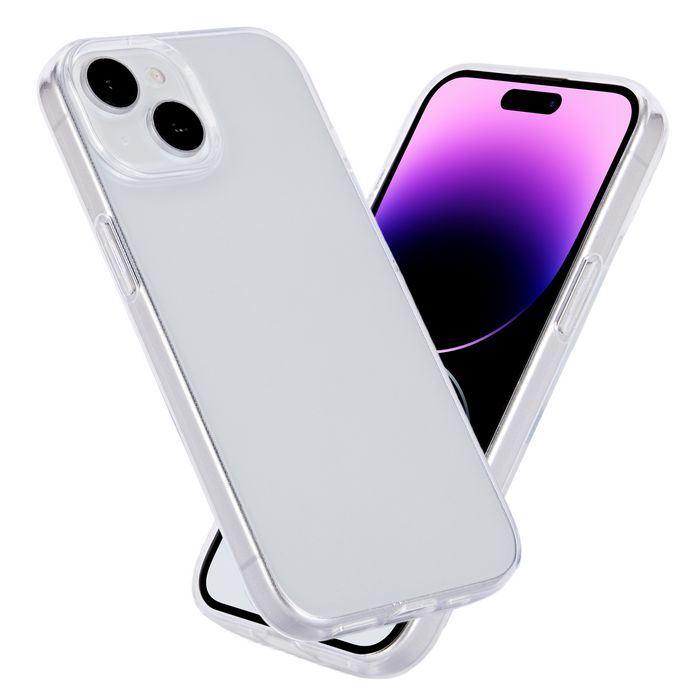 eSTUFF Coque iPhone 15 INFINITE VIENNA - TPU 100 % recyclé - Protection chutes 1,2 m - Anti-jaunissement - Transparente
