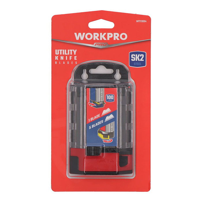 Workpro Lot de 100 lames trapézoïdales SK2 Workpro Lot de 100 lames trapézoïdales SK2
