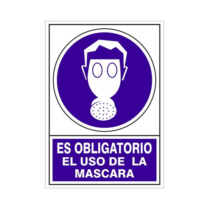 DUVER Señal 606 Adhesiva 148X105 mm Obligatorio Uso De Mascarilla DUVER Señal 606 Adhesiva 148X105 mm Obligatorio Uso De Mascarilla