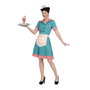 My Other Me Déguisement Serveuse Années 50 avec Coiffe, Robe et Tablier XL