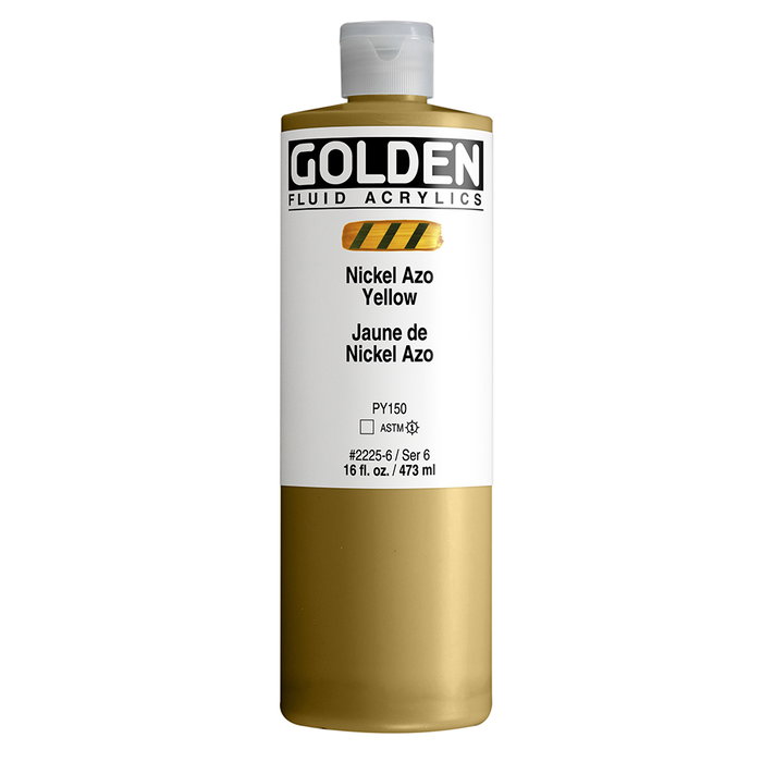 Golden Jaune de Nickel Azo Couleurs Acryliques Fluides 473 ml Golden Jaune de Nickel Azo Couleurs Acryliques Fluides 473 ml