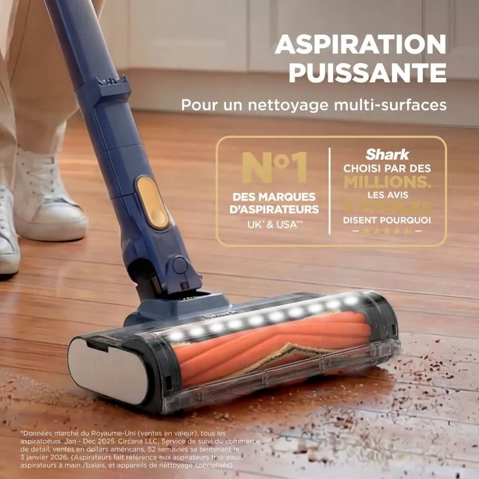 Shark IY143HEU Aspirateur balai sans fil FloorDetect avec filtre HEPA Shark IY143HEU Aspirateur balai sans fil FloorDetect avec filtre HEPA