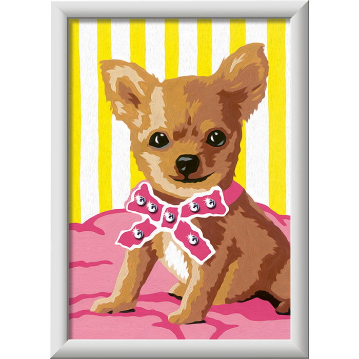Ravensburger CreArt Kit de Peinture par Numéros Chihuahua 12023255 - Puzzle à Colorier pour Enfants dès 7 Ans