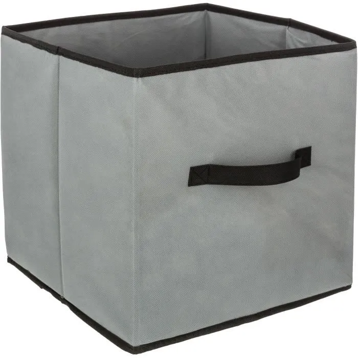 Five Boîte de rangement pliable 31 x 31 x 30 cm Gris rosé Polypropylène & carton Five Boîte de rangement pliable 31 x 31 x 30 cm Gris rosé Polypropylène & carton