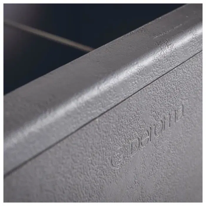 Deroma Jardinière Muret Cosmo - 78 x 39 cm - Perle - Matière recyclée - Résistante au gel et UV - Avec réserve d'eau et roulettes Deroma Jardinière Muret Cosmo - 78 x 39 cm - Perle - Matière recyclée - Résistante au gel et UV - Avec réserve d'eau et roulettes