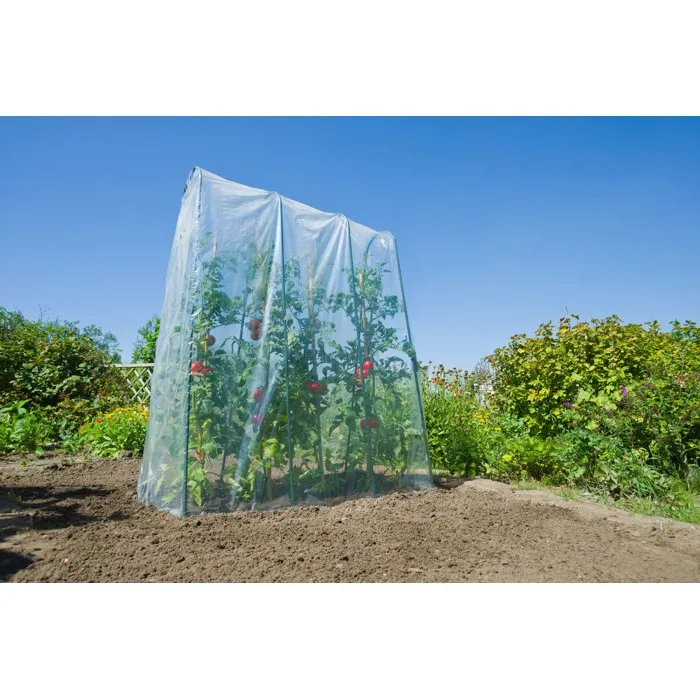 Nature - Film de croissance transparent - 4 m x 3,5 m - Épaisseur 70µ - Anti-UV - Pour cultures légumières grimpantes et arceaux tunnel haut