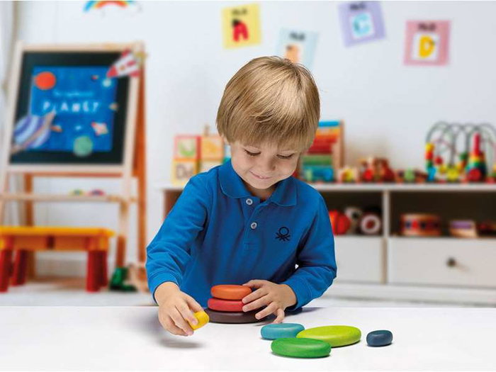 Cayro Stones - Jeu de construction en bois 4 pièces - À partir de 36 mois - Version multilingue Cayro Stones - Jeu de construction en bois 4 pièces - À partir de 36 mois - Version multilingue