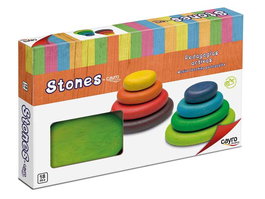 Cayro Stones - Jeu de construction en bois 4 pièces - À partir de 36 mois - Version multilingue