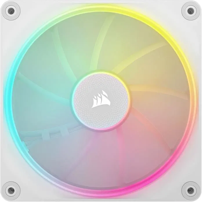 Corsair CO-9051032-WW - Kit de démarrage ventilateurs iCUE LINK LX140 RGB Blanc - 2 ventilateurs 140 mm avec éclairage RGB et contrôle intelligent