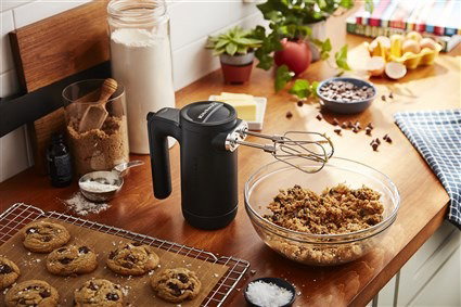 Kitchenaid 5KHMB732 EBM Batteur-Pétrin Sans Fil Compact Noir Mat avec 7 Vitesses et Démarrage Progressif
