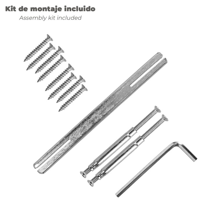 WOLFPACK LINEA PROFESIONAL Jeu de poignées pour portes Nilo rosette onda satinée