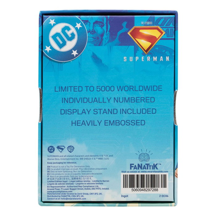 Superman 2025 Lingot Last Son of Krypton Limited Edition Superman 2025 Lingot Last Son of Krypton Limited Edition